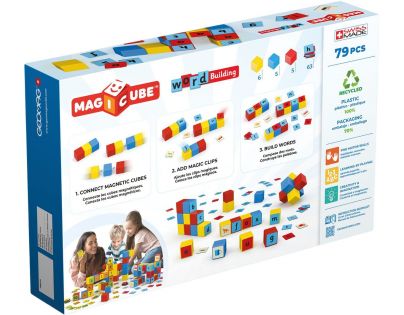 Geomag Magicube Word Building Recycled Clips 79 dielikov