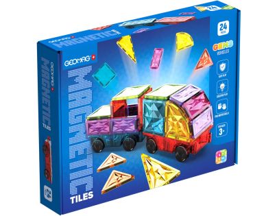 Geomag Magnetic Tiles Autá 24 dielikov