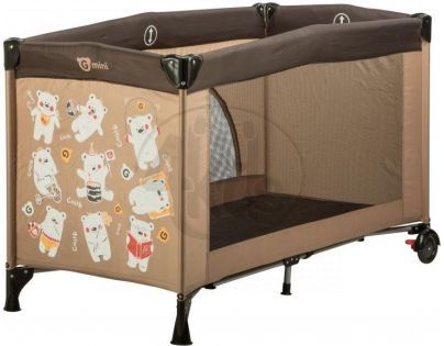 Gmini Cestovní postýlka Gizela Medvídci tmavě hnědá