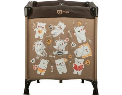 Gmini Cestovní postýlka Gizela Medvídci tmavě hnědá