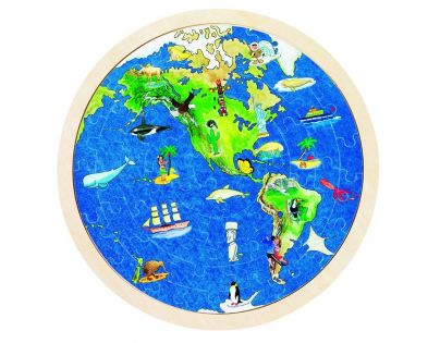 Goki Puzzle obojstranné puzzle Zemeguľa 57 dielikov