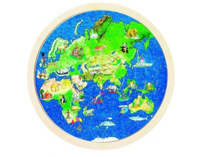 Goki Puzzle obojstranné puzzle Zemeguľa 57 dielikov