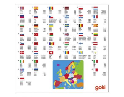 Goki Puzzle na doske Európa 45 dielikov