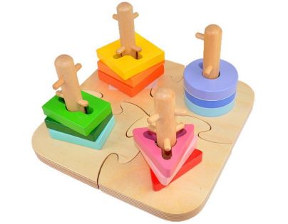 Hape Puzzle drevené kreatívne 16 dielikov