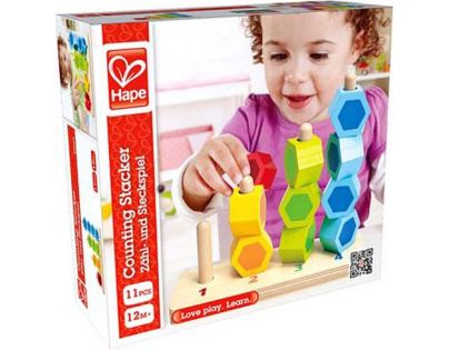 Hape navliekacie farebné šesťboké tvary