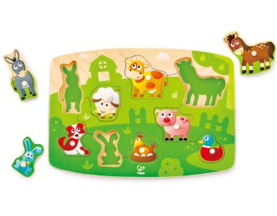 Hape Puzzle na doske Farmári 9 dielikov