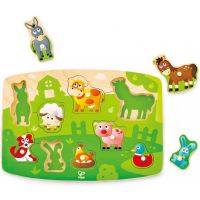 Hape Puzzle na doske Farmári 9 dielikov 2
