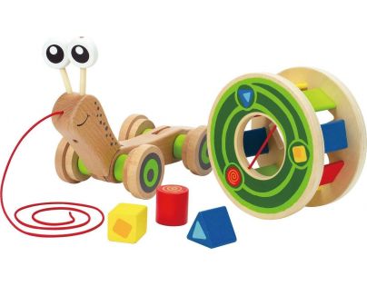 Hape Drevený ťahací motorický slimák