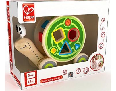 Hape Drevený ťahací motorický slimák