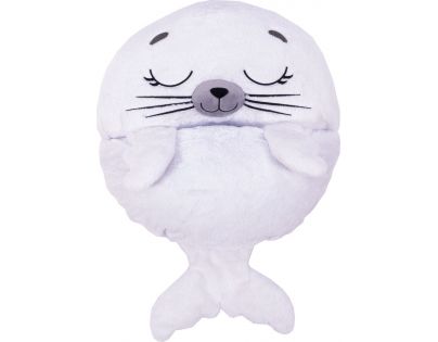 Happy Nappers Spacáčik zaspávačik biely tuleň Sammy 135 cm