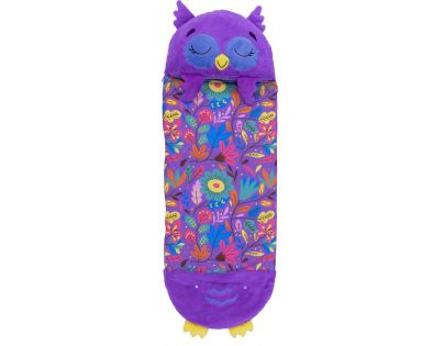 Happy Nappers Spacáčik zaspávačik fialová sova Chestnut 135 cm - Poškodený obal