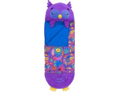 Happy Nappers Spacáčik zaspávačik fialová sova Chestnut 135 cm - Poškodený obal