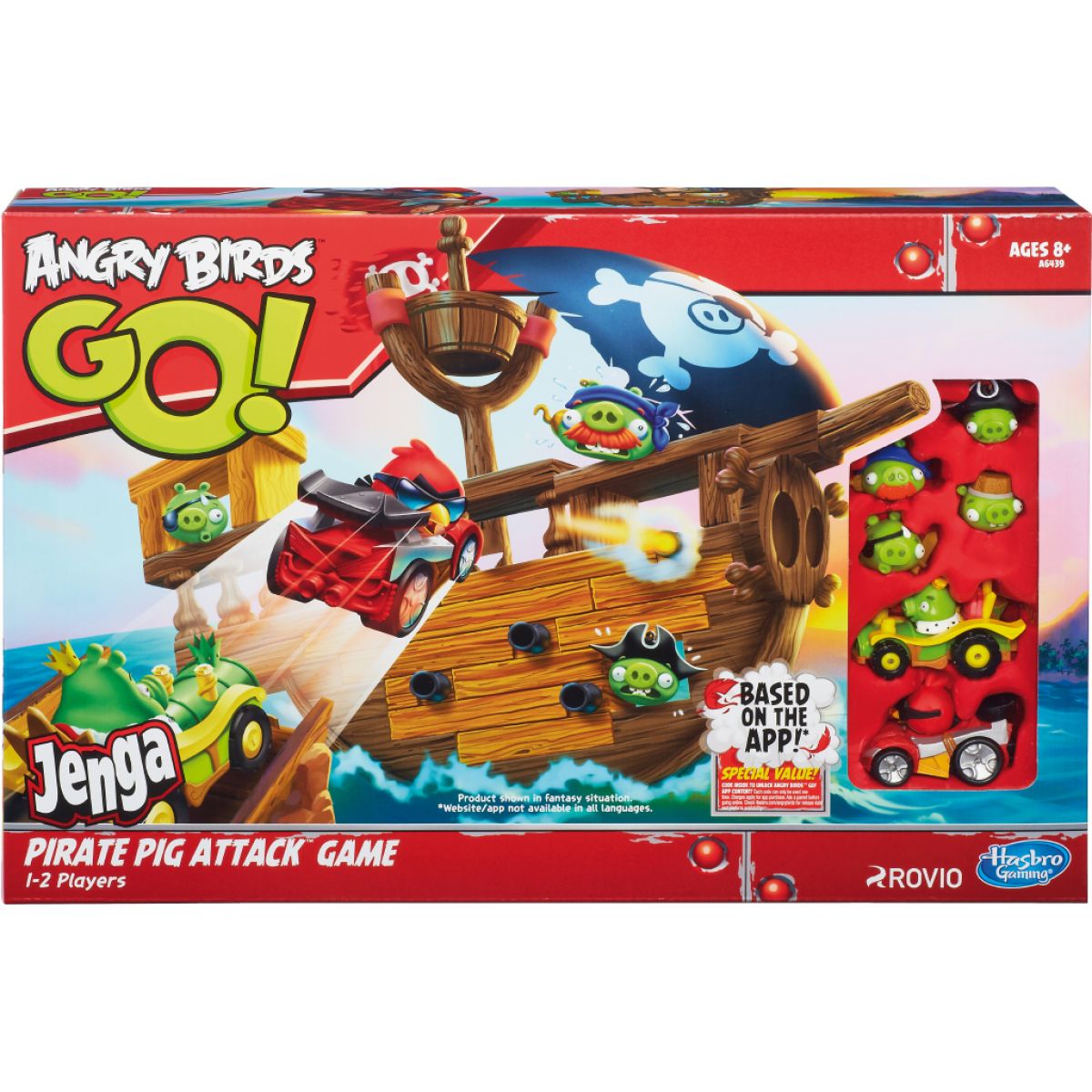 Společenská hra ANGRY BIRDS go! sestřelte pirátskou loď s autíčky (A6439)