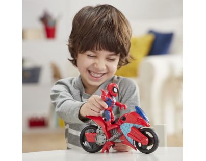 Hasbro Avengers Super Heroes figúrka a motorka Spider-Man