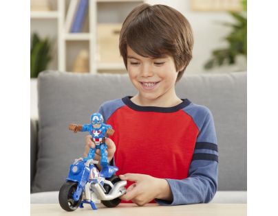Hasbro Avengers Super Heroes figúrka a motorka Captain America