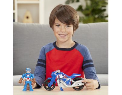 Hasbro Avengers Super Heroes figúrka a motorka Captain America