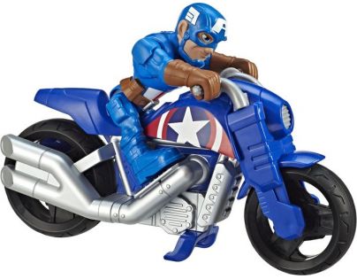 Hasbro Avengers Super Heroes figúrka a motorka Captain America