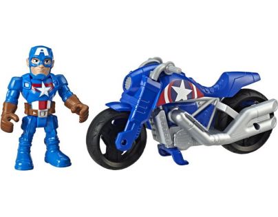 Hasbro Avengers Super Heroes figúrka a motorka Captain America