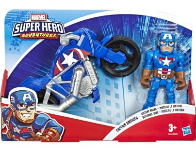 Hasbro Avengers Super Heroes figúrka a motorka Captain America