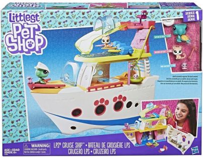 Hasbro Littlest Pet Shop Hrací set výletná loď s 3 zvieratkami