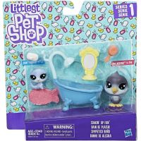 Hasbro Littlest Pet Shop Tematický set se 2 zvířátky Koupání 2