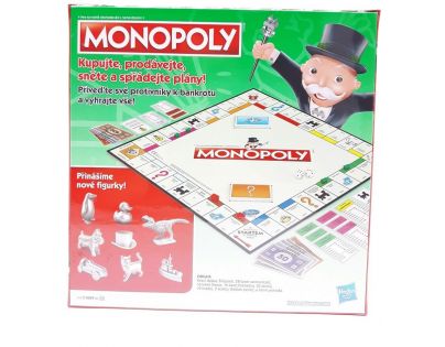 Hasbro Monopoly hra strieborné figúrky CZ
