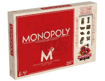 Hasbro B0622 - MONOPOLY (80. výročí - speciální edice)