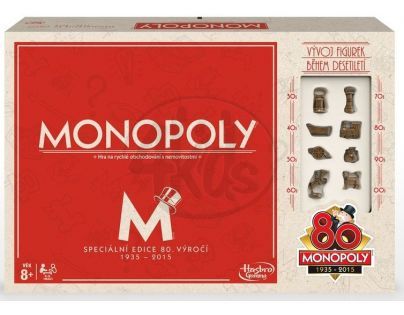 Hasbro B0622 - MONOPOLY (80. výročí - speciální edice)