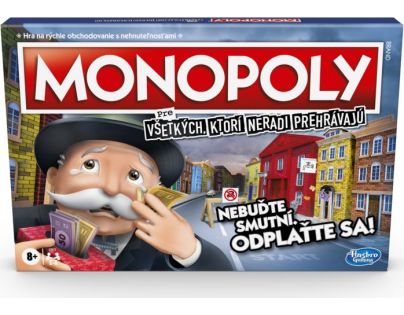 Hasbro Monopoly pre všetkých, ktorí neradi prehrávajú SK verzia