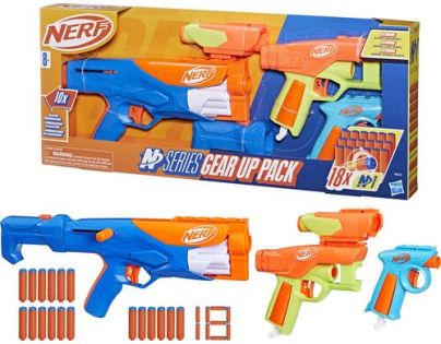 Hasbro Nerf Gear up pack puška + 2 pištole + 18 šípok - Poškodený obal
