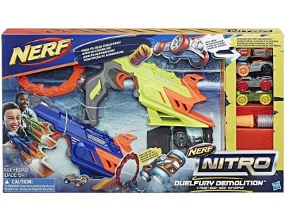 Hasbro Nerf Nitro DuelFury Demolition + 4 auta C0817