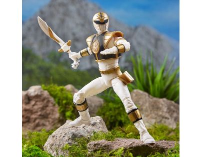 Hasbro Power Rangers Figúrka s výmennou hlavou Mighty Morphin White Ranger 15 cm