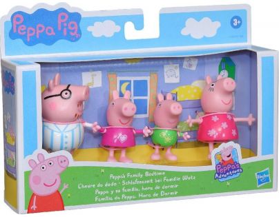 Hasbro Prasátko Peppa Peppina rodinka sada 4 figurek Čas jít spát