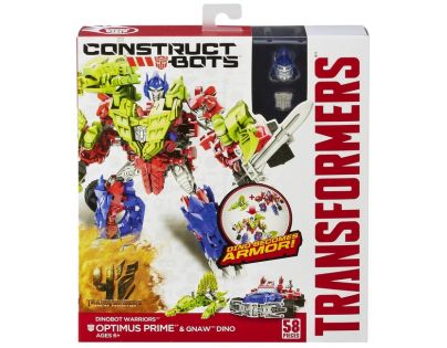 HASBRO A9871 - TRANSFORMERS 4 Construct Bots Optimus Prime & Gnaw Dino