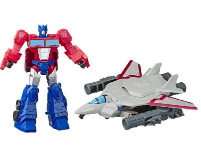 Hasbro Transformers Cyberverse Spark Armour Elite figurka Optimus Prime a Sky Turbine