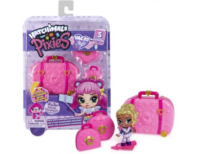 Spin Master Hatchimals pixies bábiky v kufri ružová