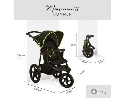 Hauck Hauck Športiak Runner black neon yellow