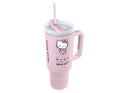 Pyramid International Hello Kitty Cestovný hrnček so slamkou