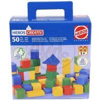 Dřevěné kostky kufřík 50 ks 2