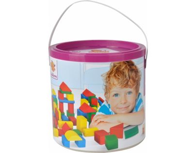 Eichhorn Dřevené kostky kyblík 100ks