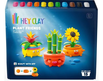 Hey Clay Rastlinkoví priatelia modelovacia sada s doplnkami, 15 tub