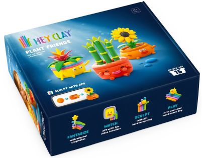 Hey Clay Rastlinkoví priatelia modelovacia sada s doplnkami, 15 tub