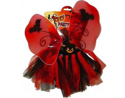 HM Studio Detský kostým Halloween víla červená