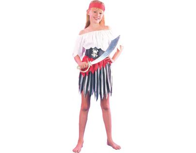 HM Studio Detský kostým Pirátka 130-140 cm