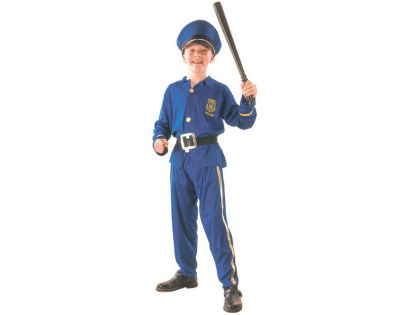 HM Studio Detský kostým Policajt 120 - 130 cm - Poškodený obal