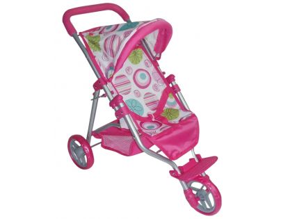HM Studio 439326C-27 - Kočárek trojkolka-růžovo/bílý