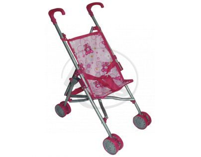 HM Studio 439307-26 - Kočárek sporťák golfky-růžový méďa