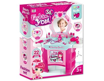 HM Studio Kosmetický stolek s příslušenstvím 23 ks