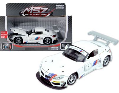 HM Studio kovový model BMW Z4 GT3 bílé 1:24