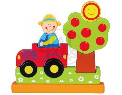 Hm Studio Magnetická skládačka traktor